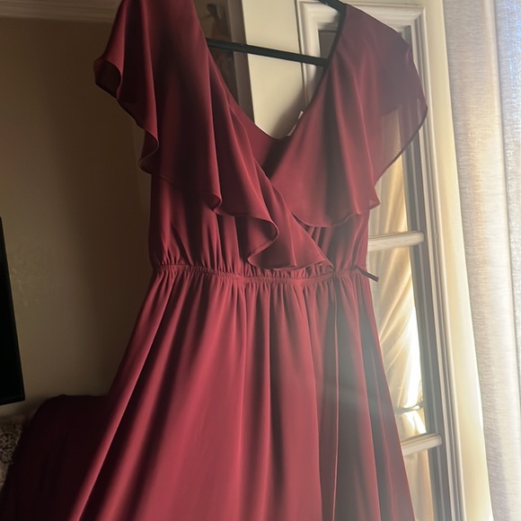 Baltic Born Burgundy Wedding Dress - Picture 6 of 14